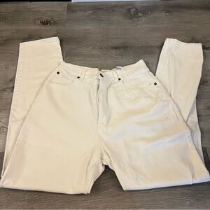 Vintage Dixie blues western style white denim jeans Momjean style